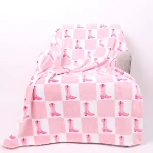 Cowboy Boot Repeat Blanket