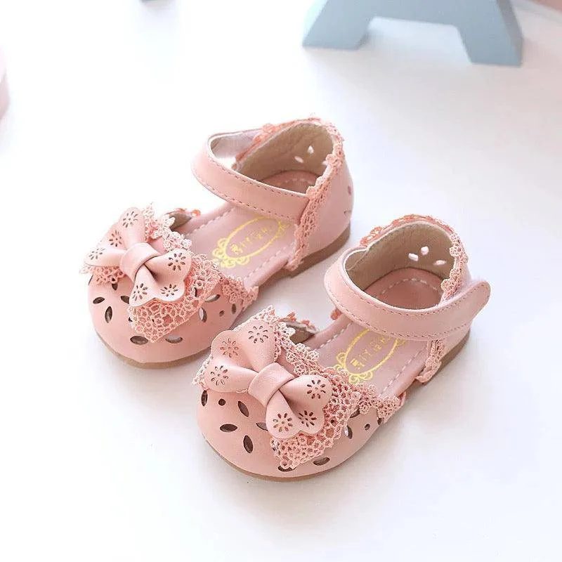 Cute Princess Baby Sandals Hallow Leather Shoes