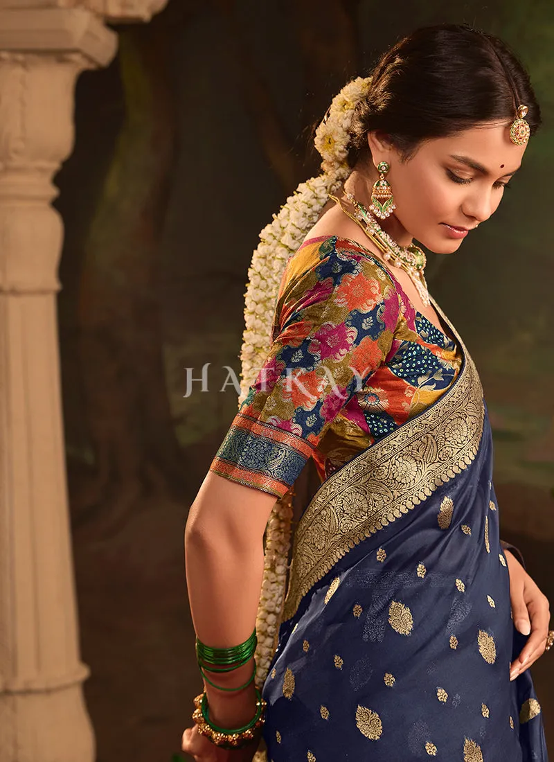 Dark Blue Traditional Saree