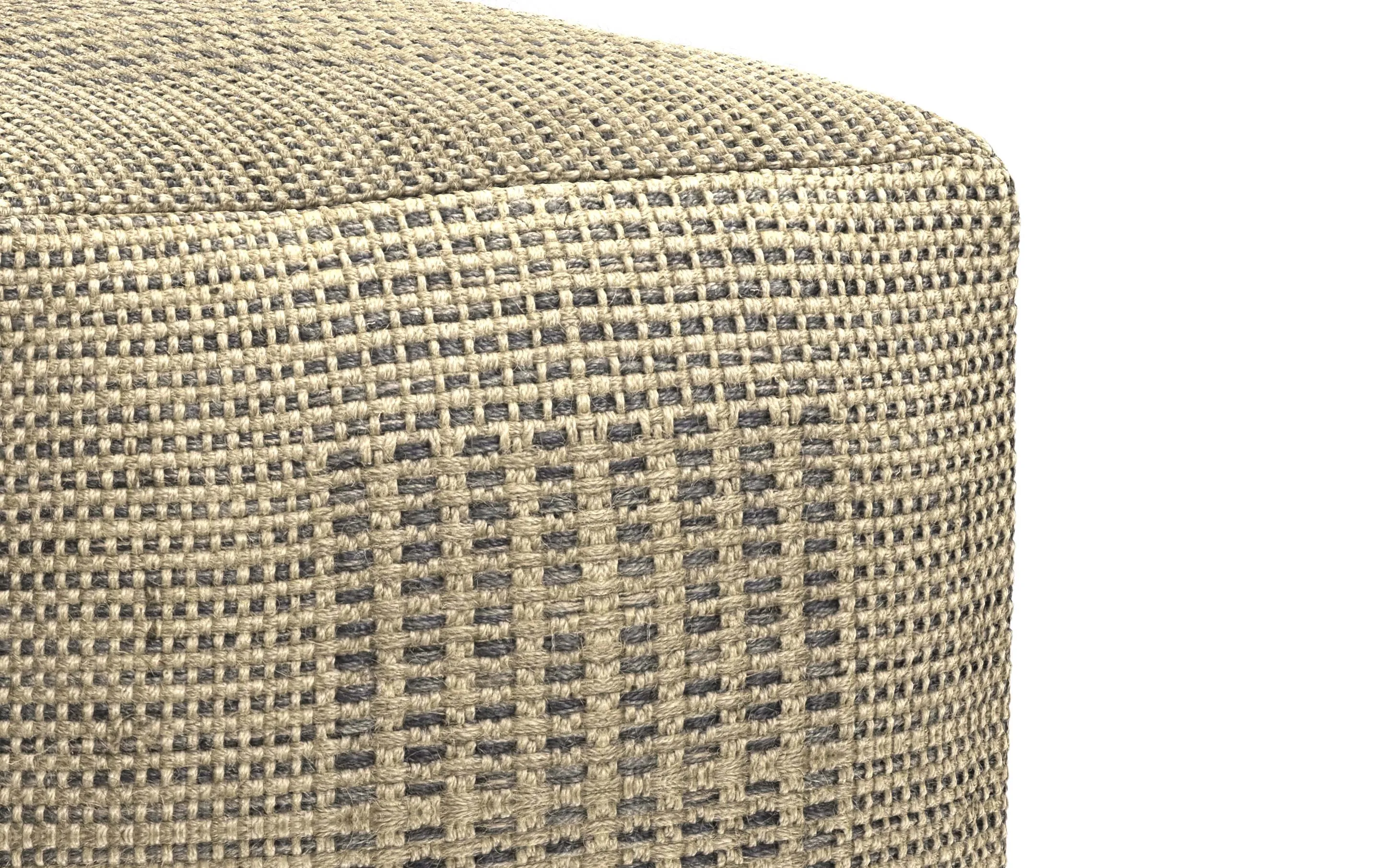 Delilah Square Woven Pouf