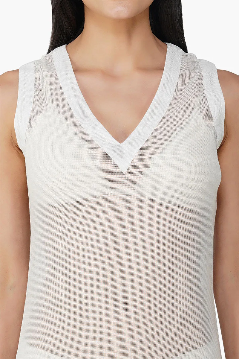 Delyssa Crochet Lace Fabric Fringes Cover Up