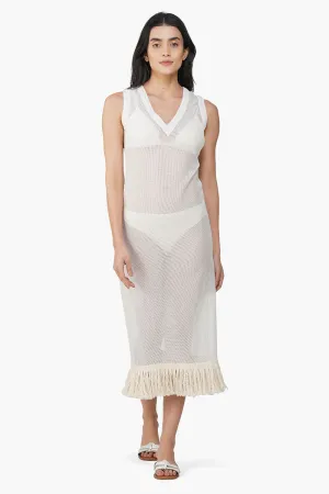 Delyssa Crochet Lace Fabric Fringes Cover Up