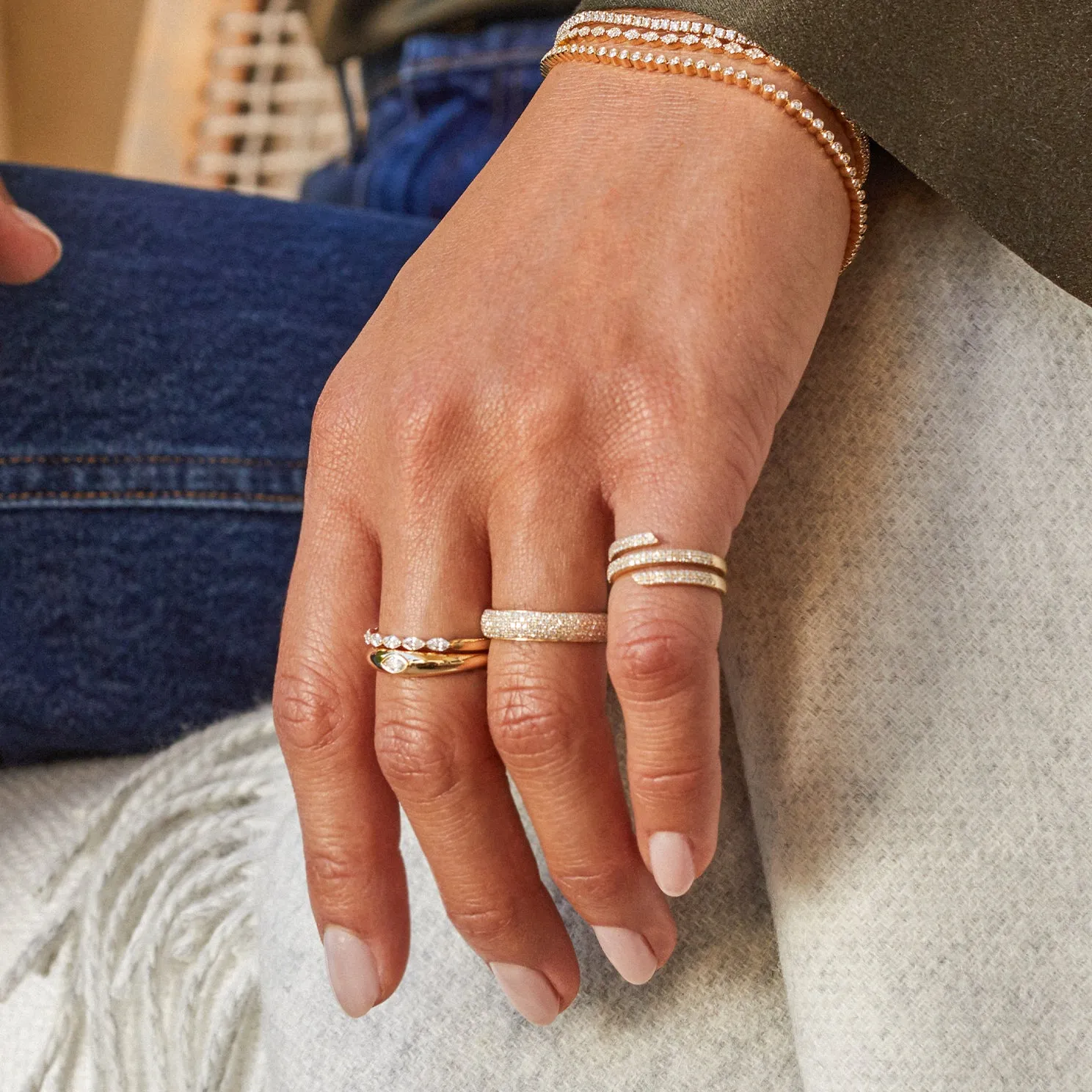 Diamond Swirl Ring