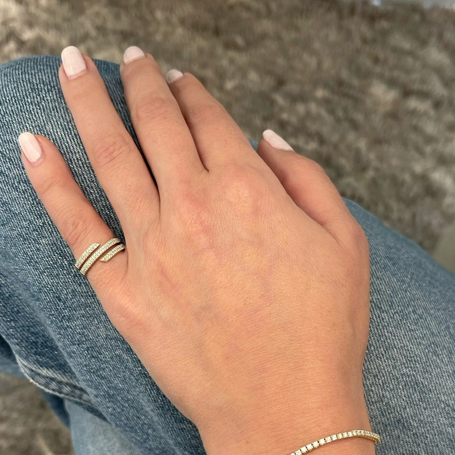 Diamond Swirl Ring