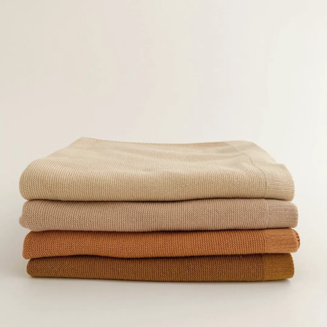 Didi Merino Wool Jersey Knit Baby Blanket (Off White)