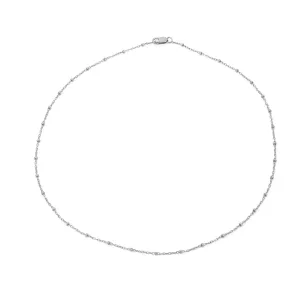 Dot Chain Choker - Sterling Silver