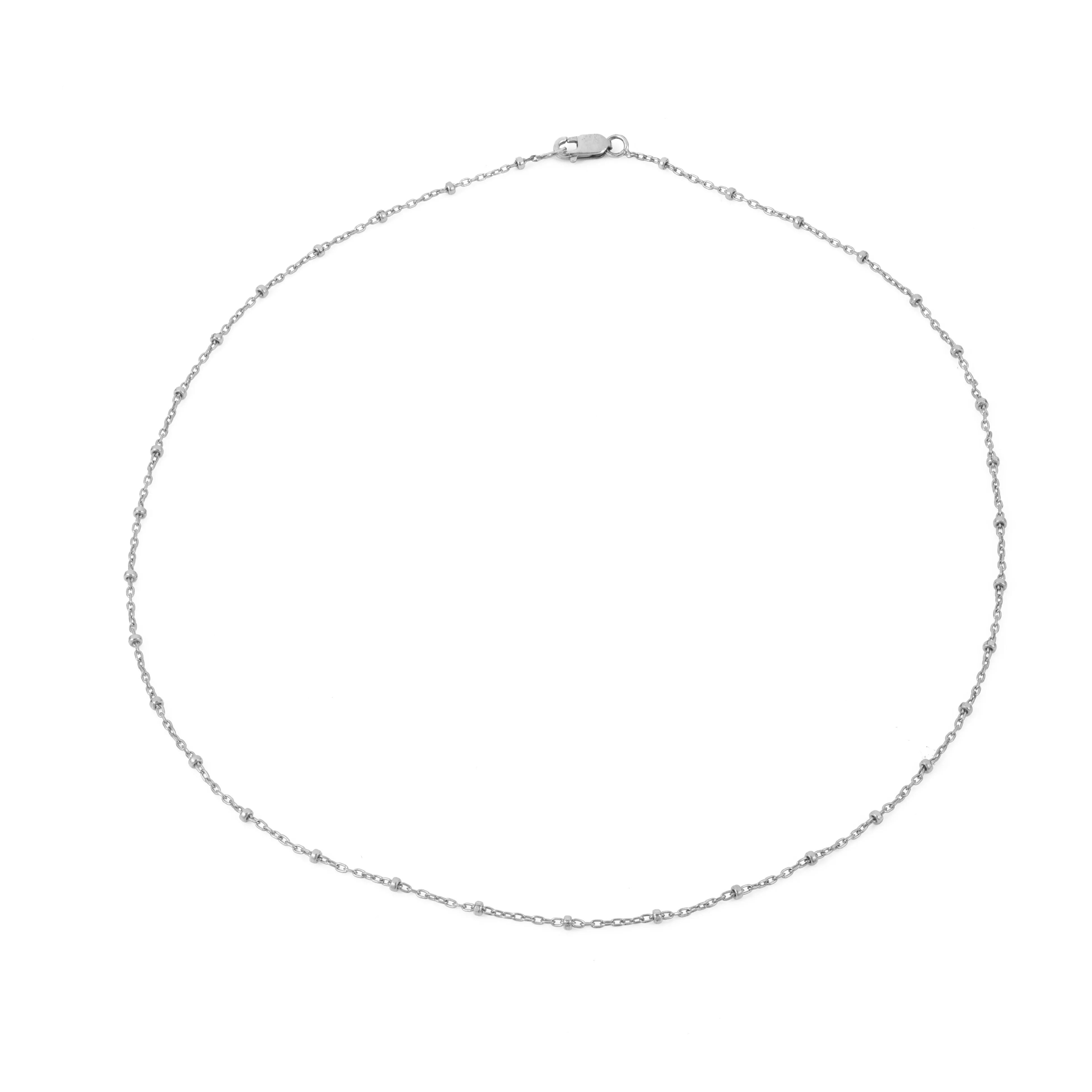 Dot Chain Choker - Sterling Silver