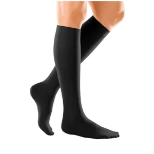 Duomed Soft Class 2 Below Knee Compression Stockings Closed Toe Black Medium