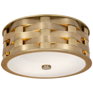 Ella Woven Small Flush Mount