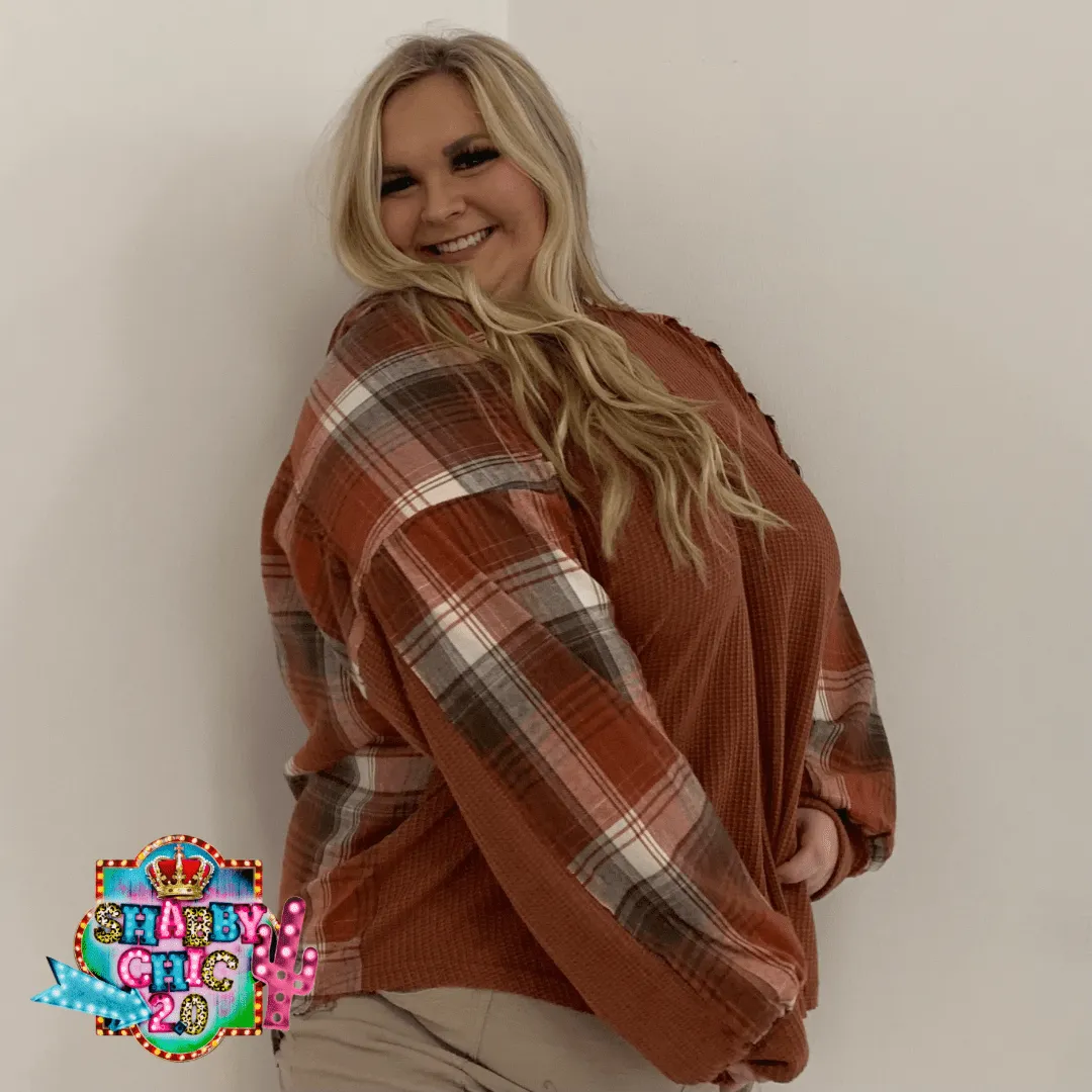 Fall Plaid Hood Top