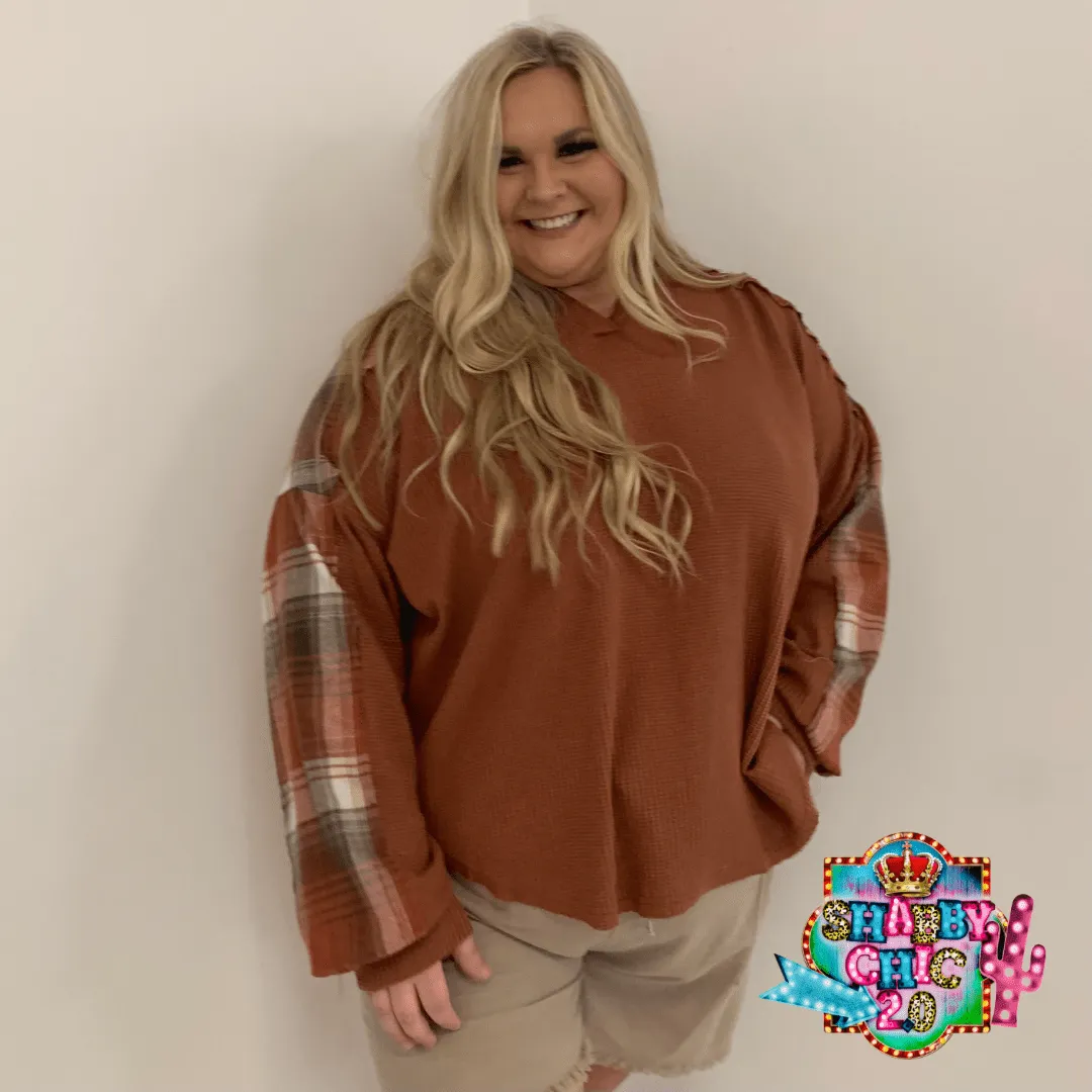 Fall Plaid Hood Top