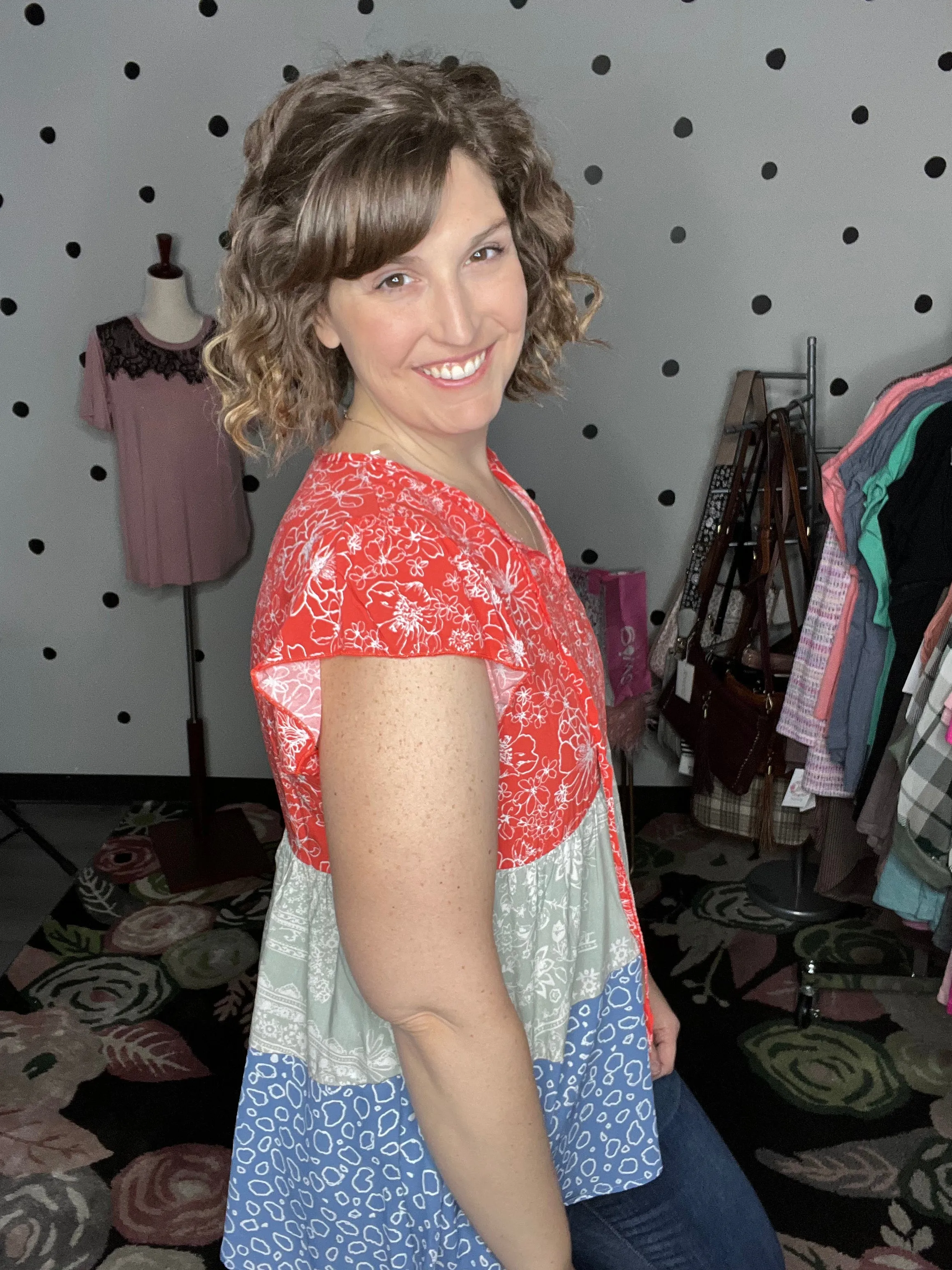Floral Babydoll Tiered Woven Top