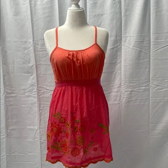 Floral Embroidered Chemise by Feather Bone for Anthropologie - NWOT