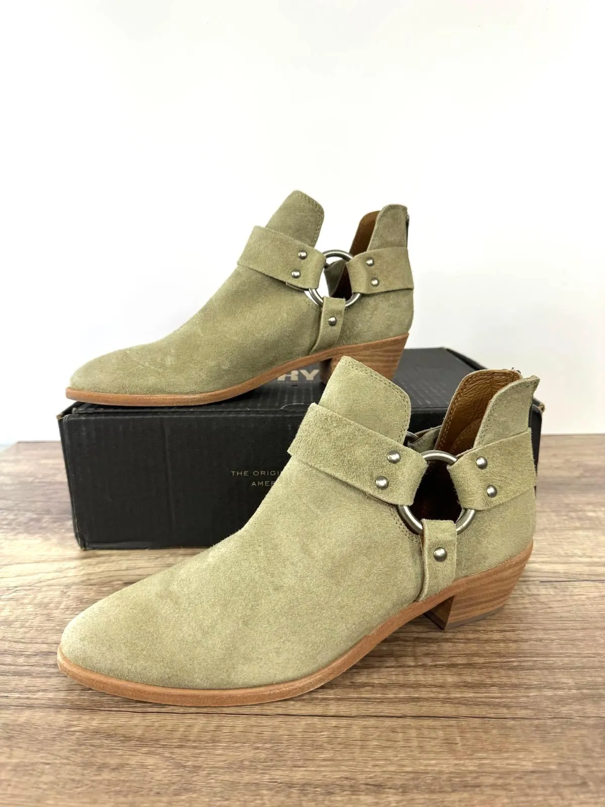 FRYE RAY HARNESS SUEDE  BOOTIES