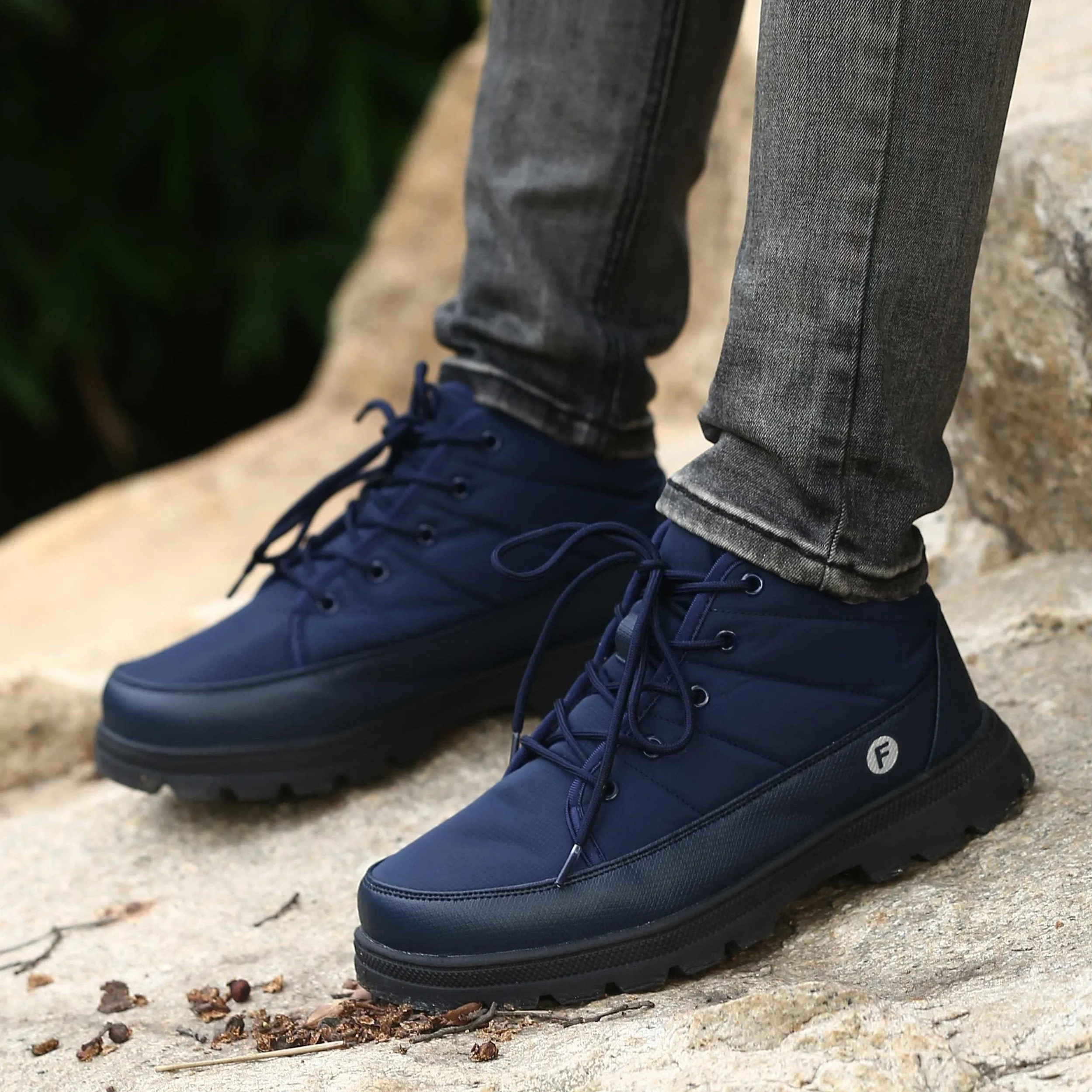 Fur Lined Shoes Non-slip Lightweight Waterproof Winter Boots for Women