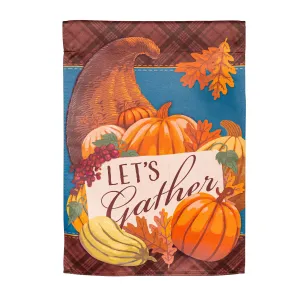Gather Cornucopia Suede Garden Flag,14s12034