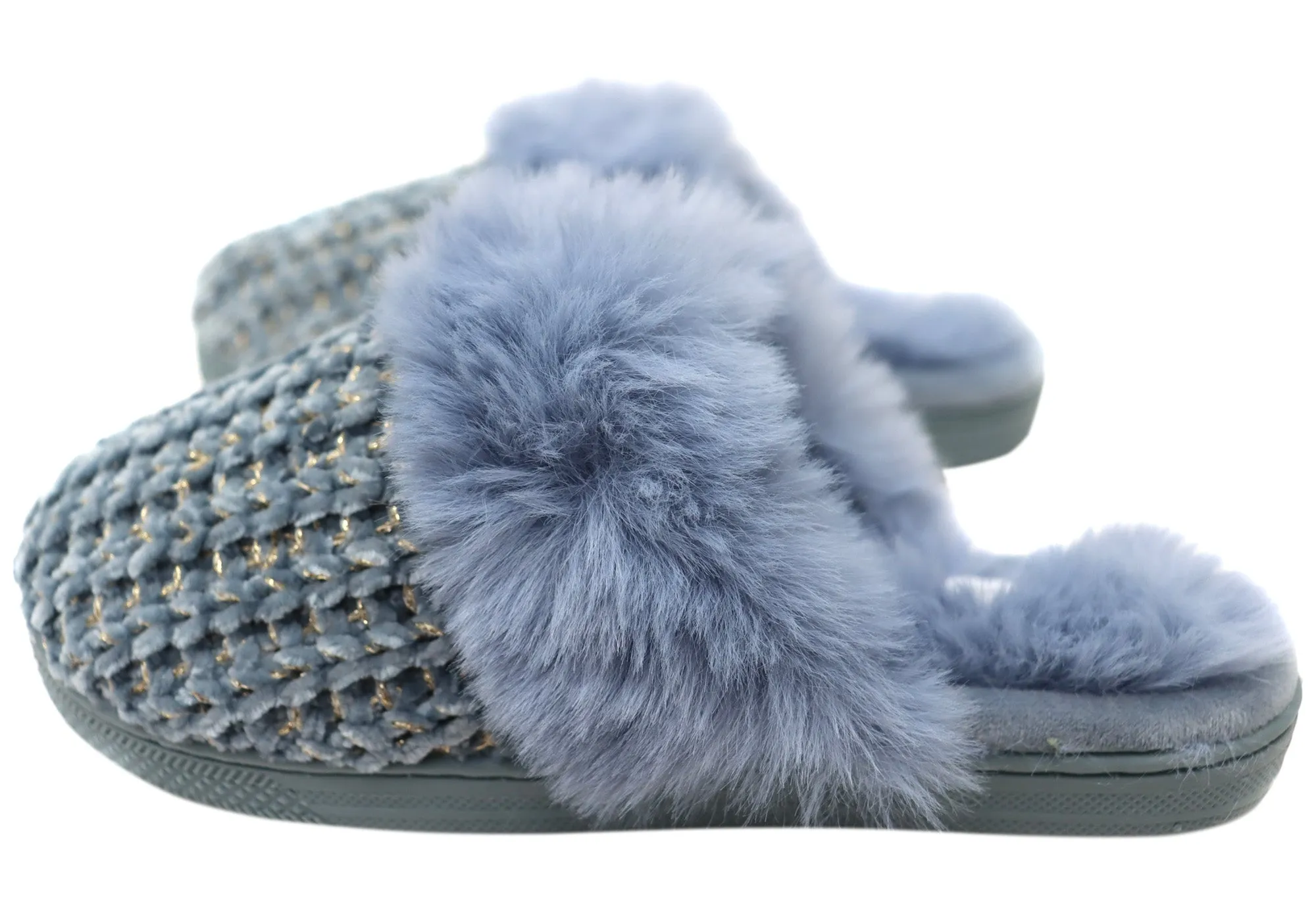 Grosby Marnie Womens Comfortable Open Back Slippers