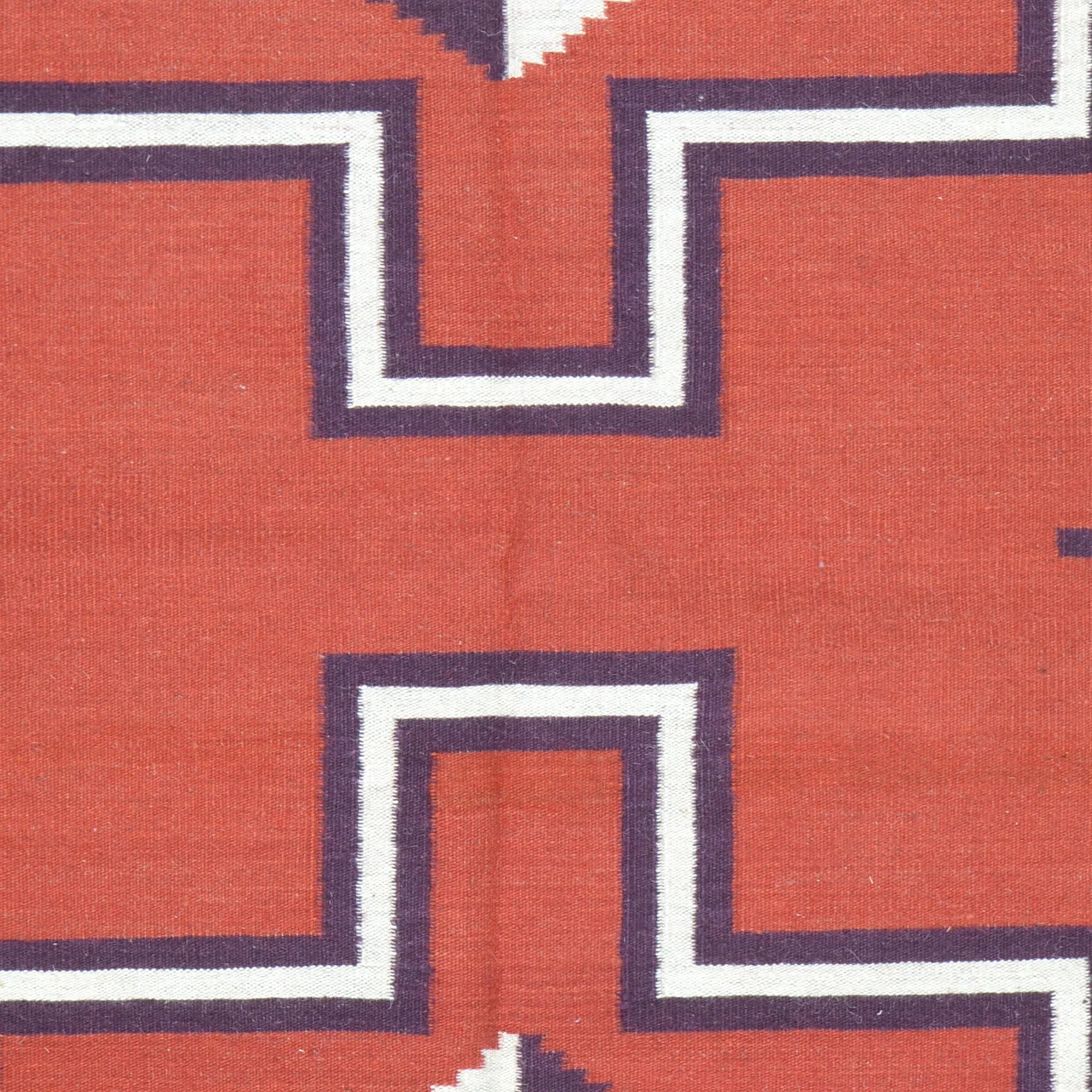 Hand-Woven Fine Southwestern Flatweave Handmade Wool Rug (Size 4.0 X 6.0) Cwral-8373
