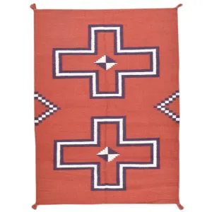 Hand-Woven Fine Southwestern Flatweave Handmade Wool Rug (Size 4.0 X 6.0) Cwral-8373