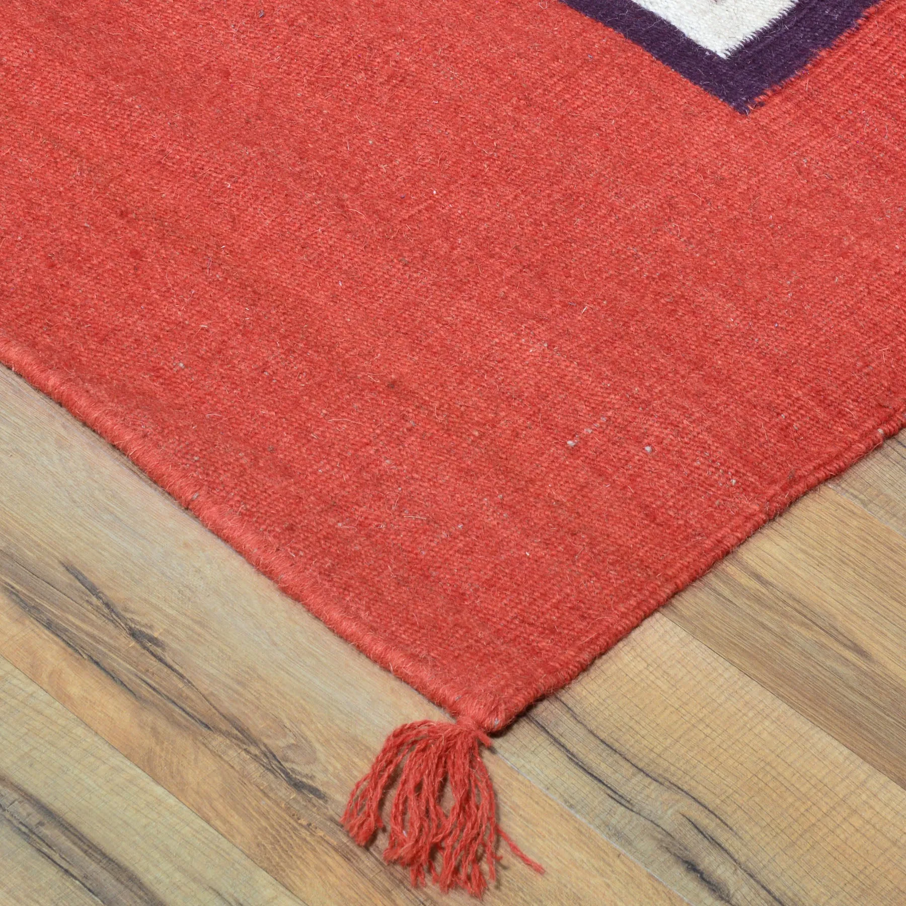 Hand-Woven Fine Southwestern Flatweave Handmade Wool Rug (Size 4.0 X 6.0) Cwral-8373