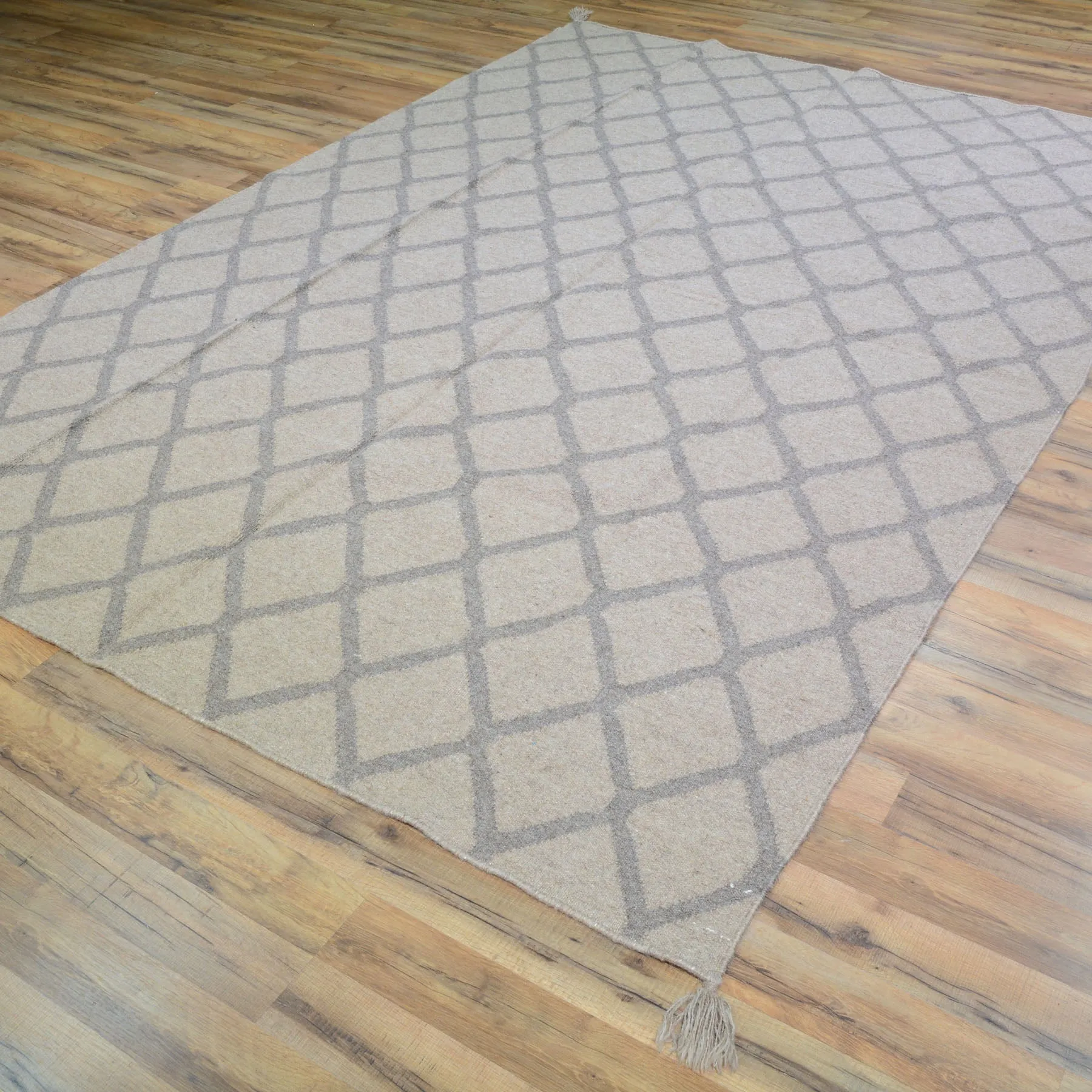 Hand-Woven Reversible Modern Design Kilim Handmade Wool Rug (Size 6.0 X 9.0) Cwral-10095