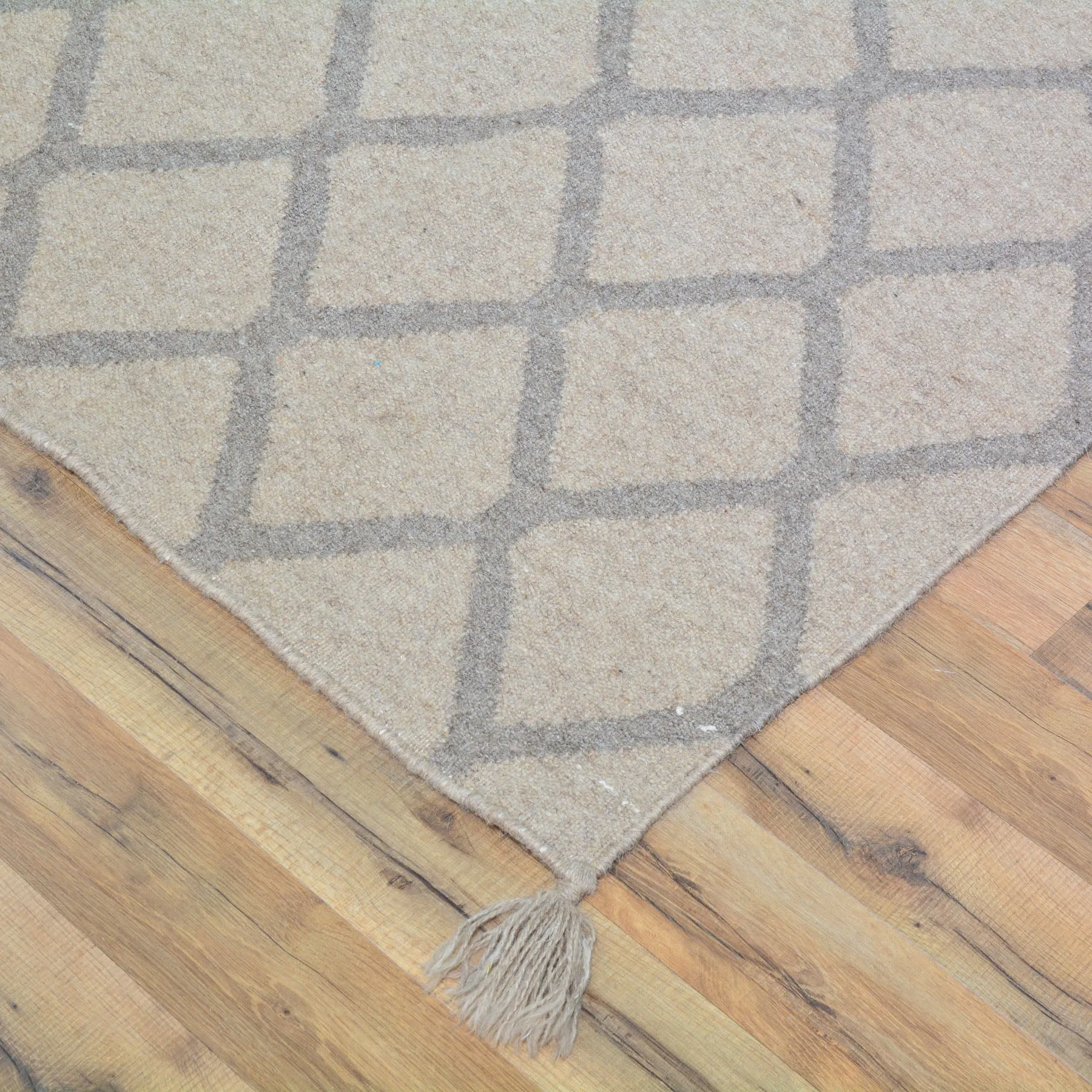 Hand-Woven Reversible Modern Design Kilim Handmade Wool Rug (Size 6.0 X 9.0) Cwral-10095
