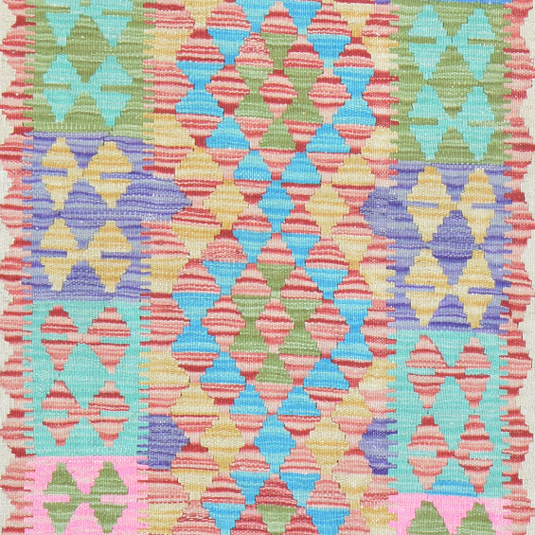 Hand-Woven Reversible Momana Kilim Handmade Wool Rug (Size 2.3 X 6.4) Cwral-10101