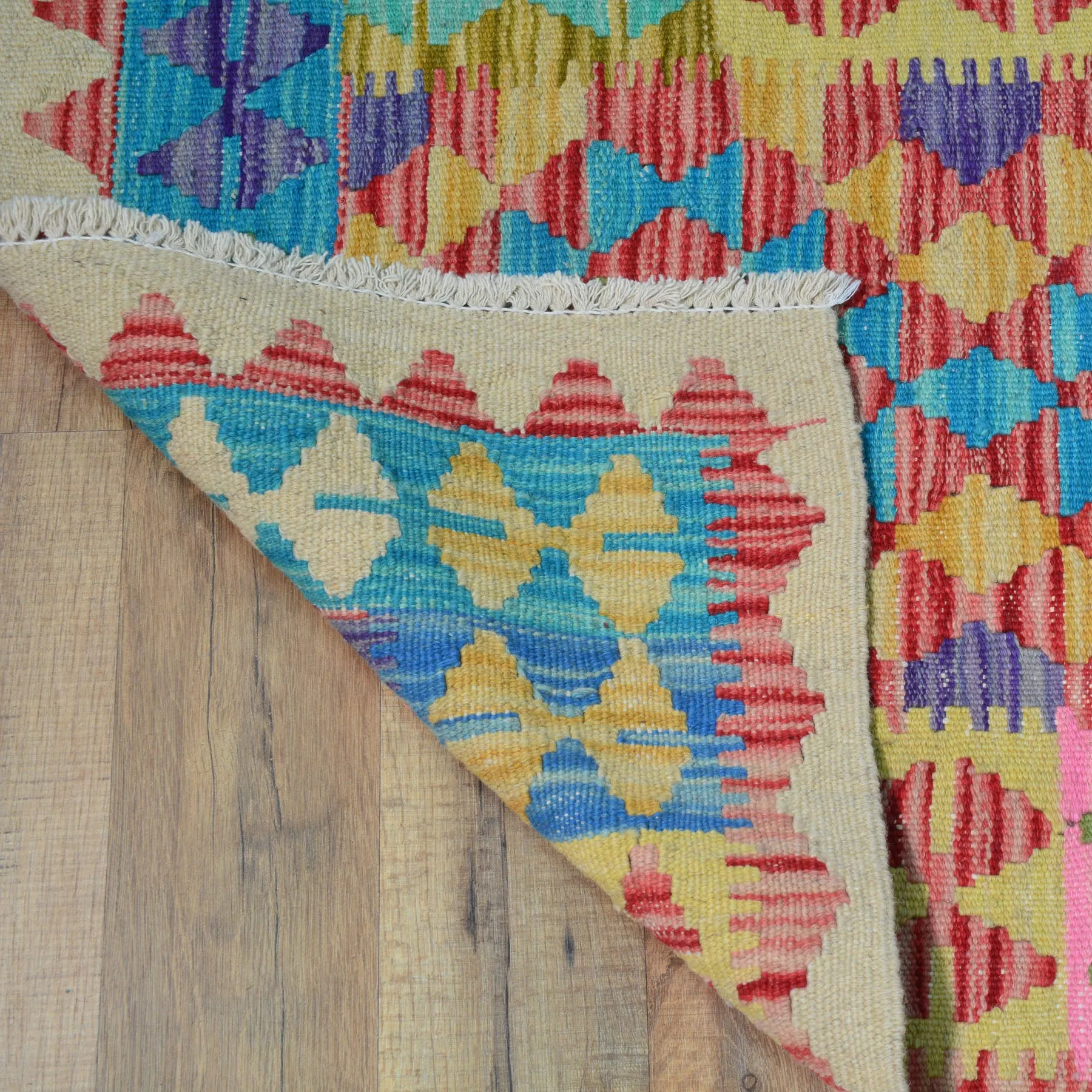 Hand-Woven Reversible Momana Kilim Handmade Wool Rug (Size 2.3 X 6.4) Cwral-10101