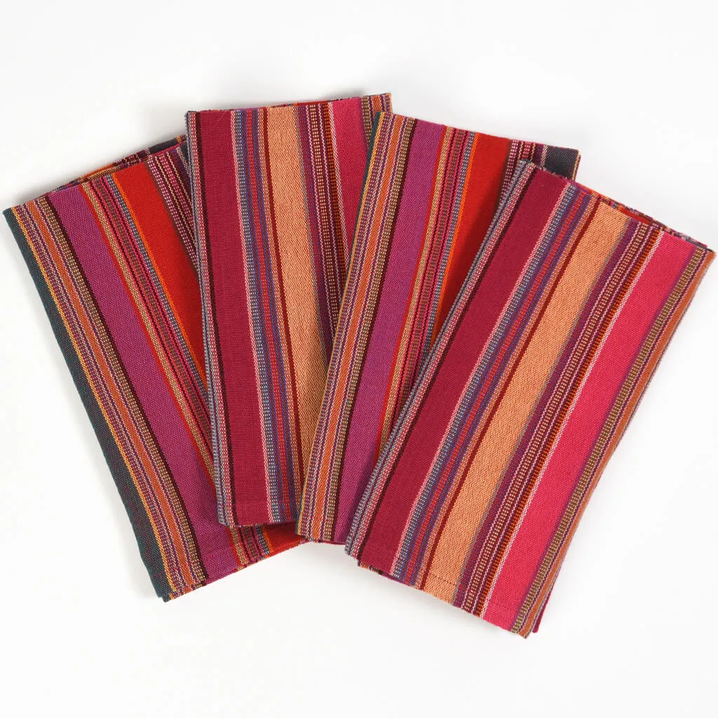 Hand Woven Table Napkins | Berry Jubilee