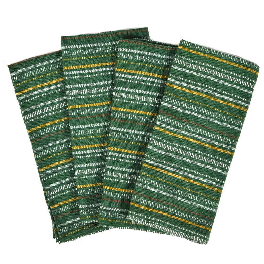 Hand Woven Table Napkins | Poblano Stripe
