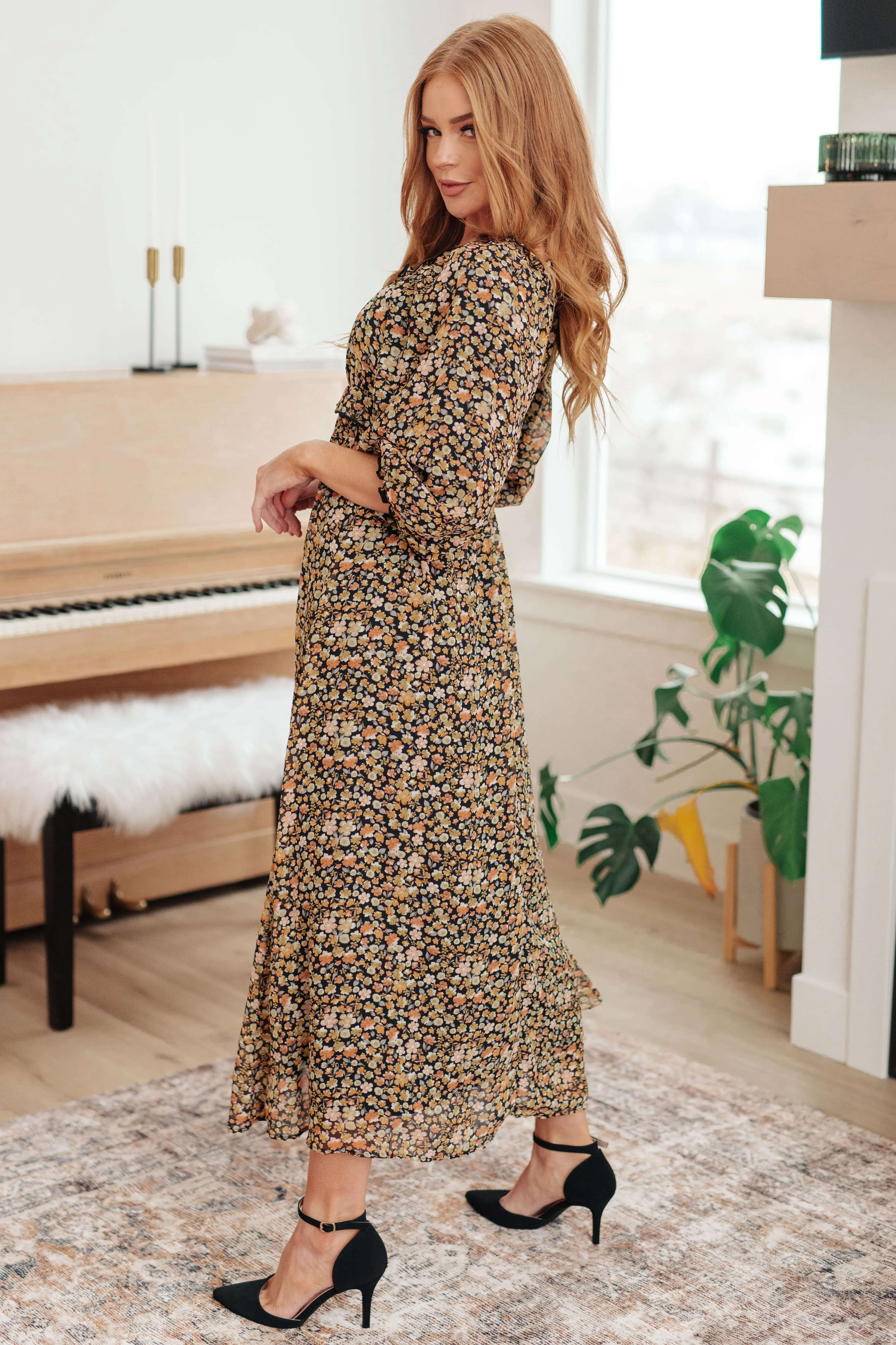 Hazel Blues® |  Ever So Briefly Floral Maxi Dress