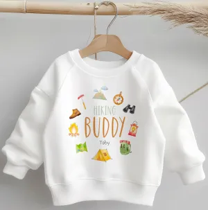 Hiking Buddy Personalised Name Toddler & Kids Sweatshirt
