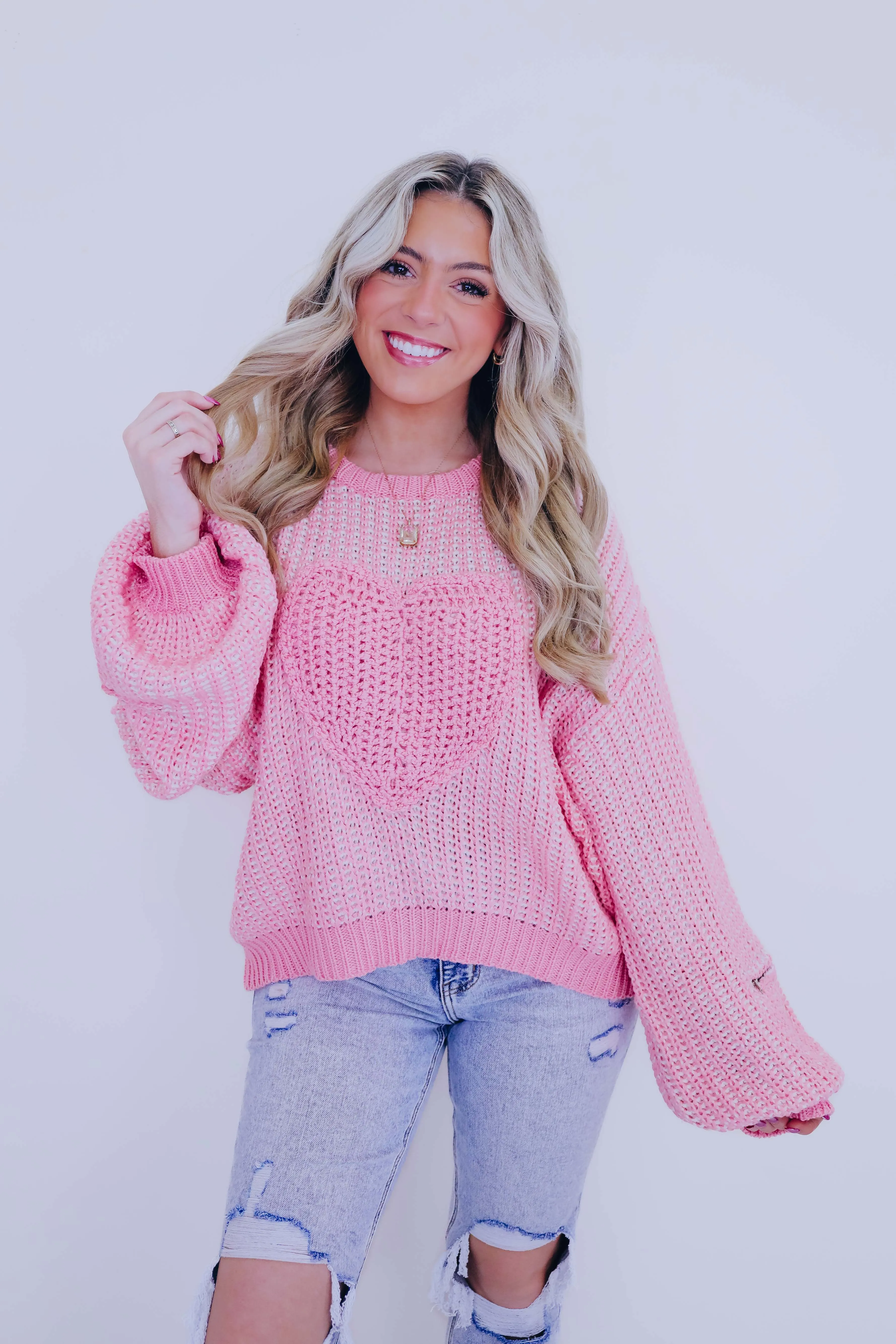 I Heart A Cozy Cropped Sweater By POL - 4 Colors