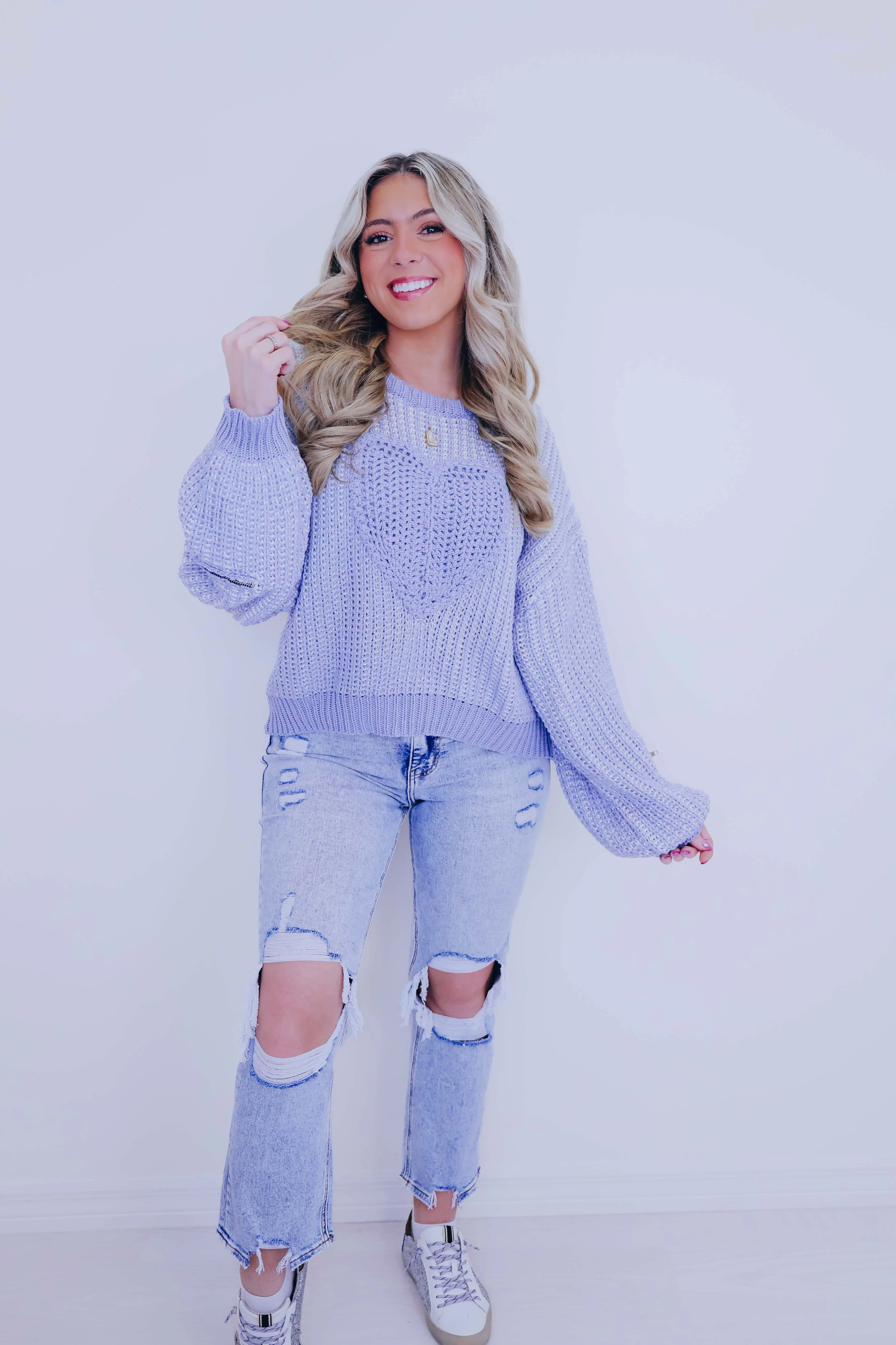 I Heart A Cozy Cropped Sweater By POL - 4 Colors