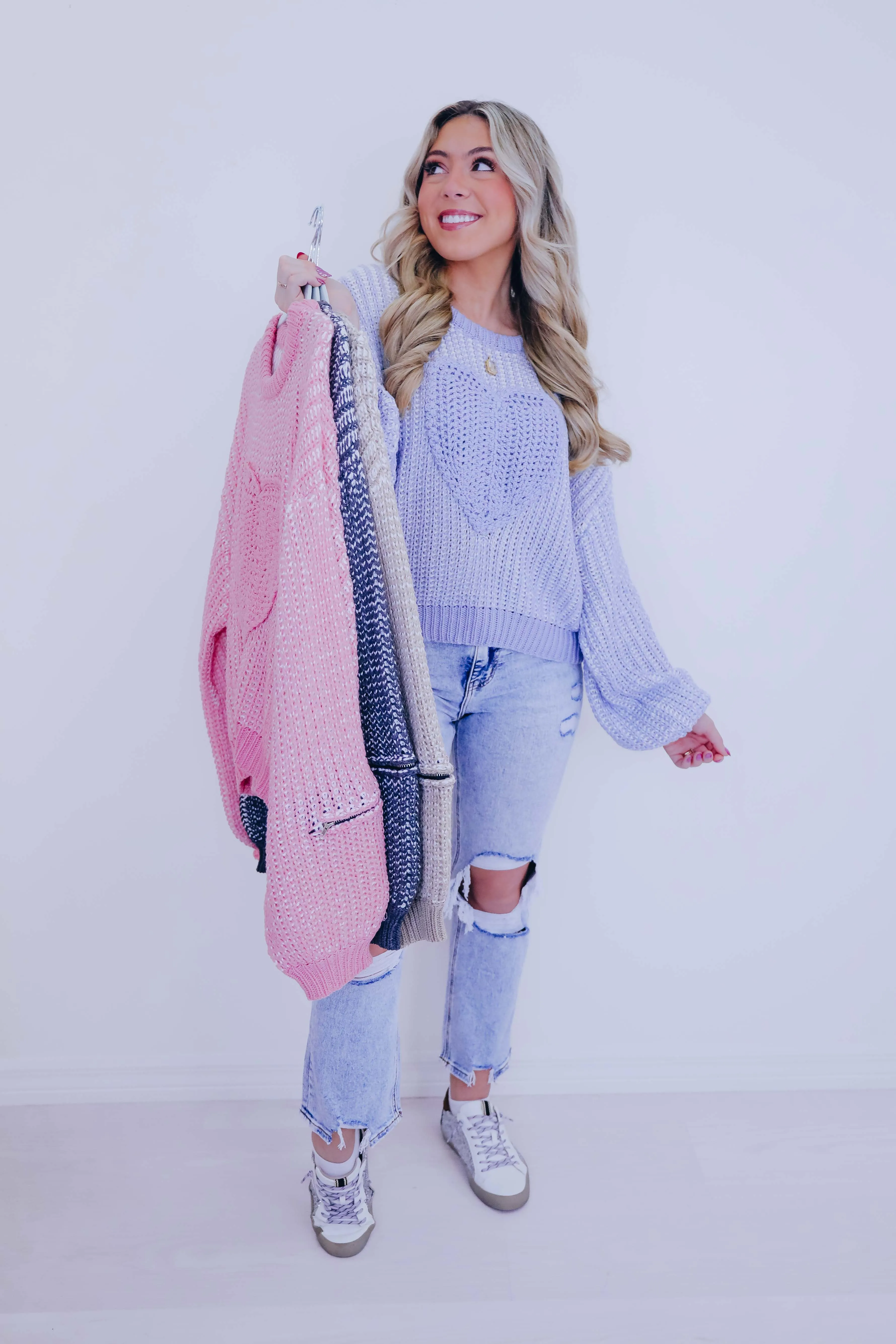 I Heart A Cozy Cropped Sweater By POL - 4 Colors