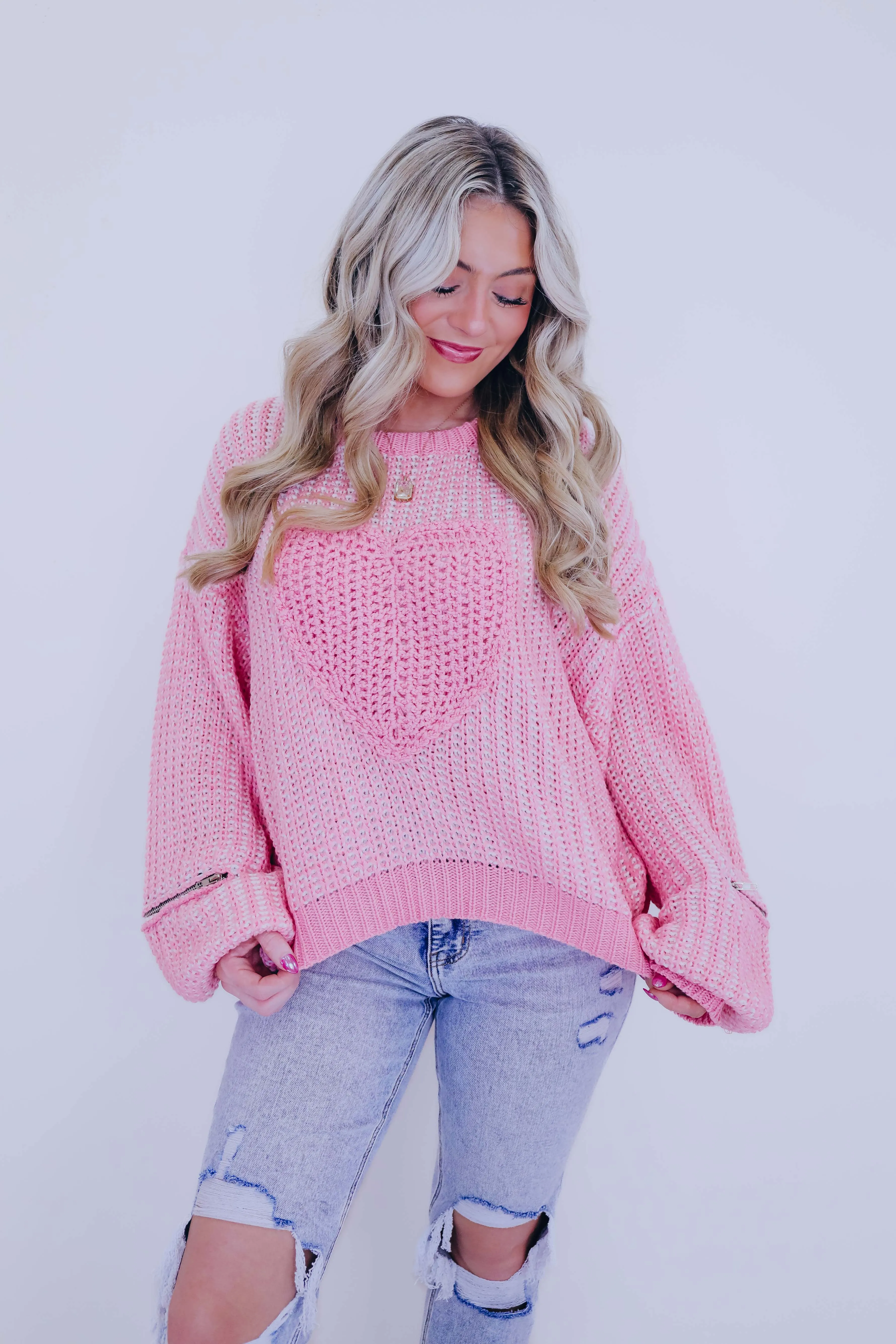 I Heart A Cozy Cropped Sweater By POL - 4 Colors