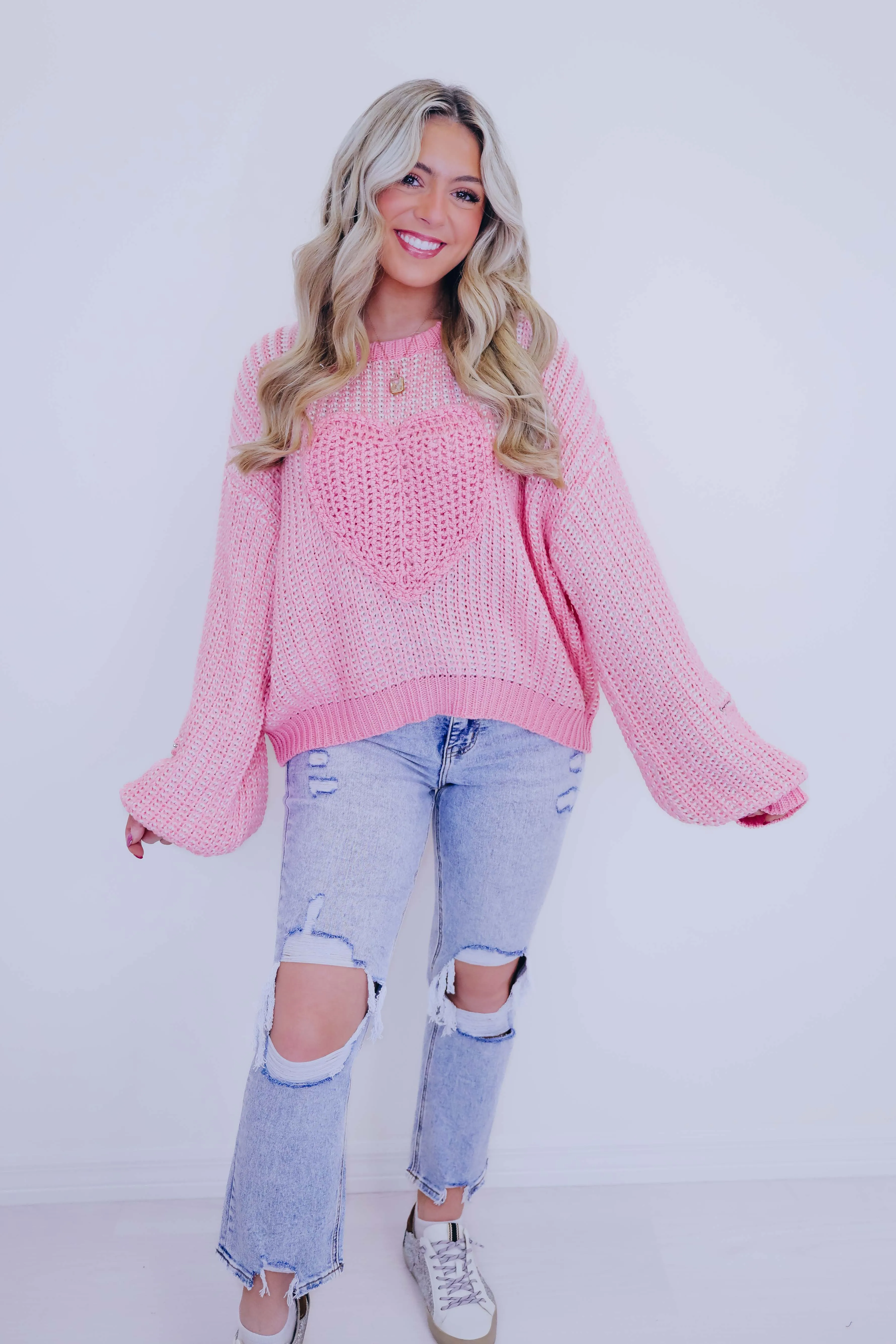 I Heart A Cozy Cropped Sweater By POL - 4 Colors