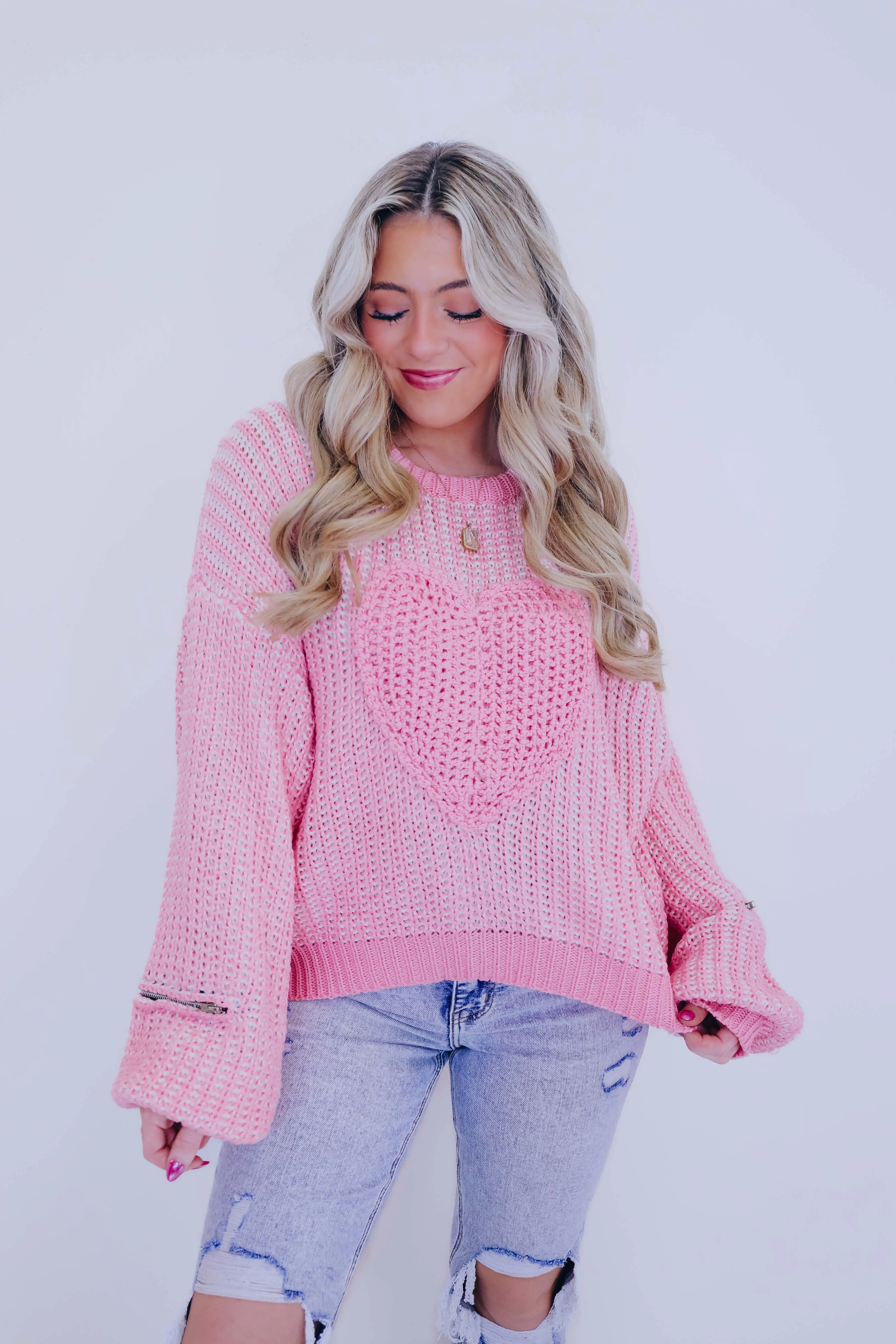 I Heart A Cozy Cropped Sweater By POL - 4 Colors