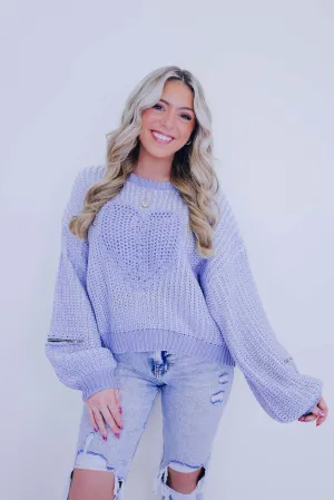 I Heart A Cozy Cropped Sweater By POL - 4 Colors