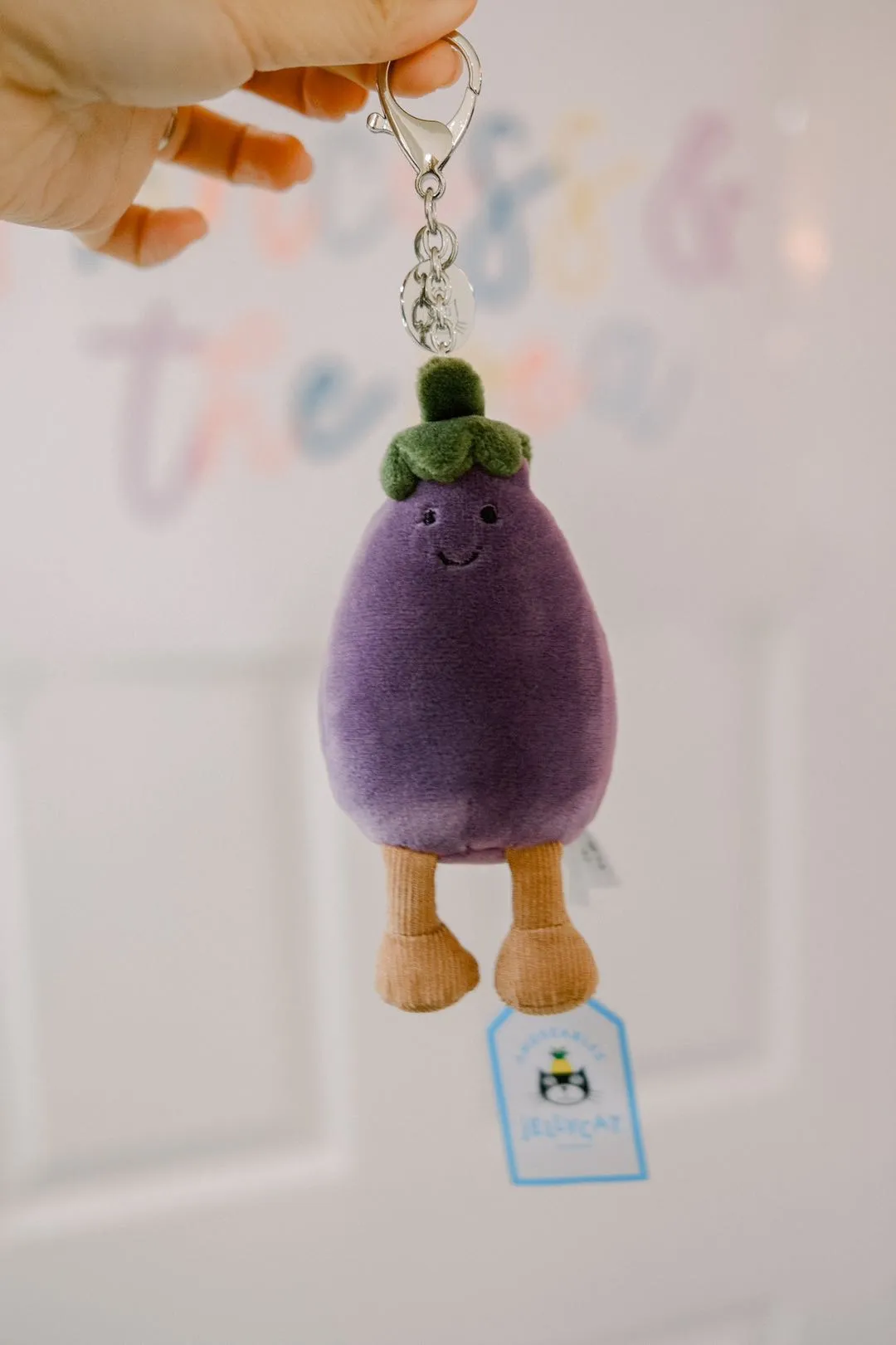 Jellycat Vivacious Eggplant Bag Charm
