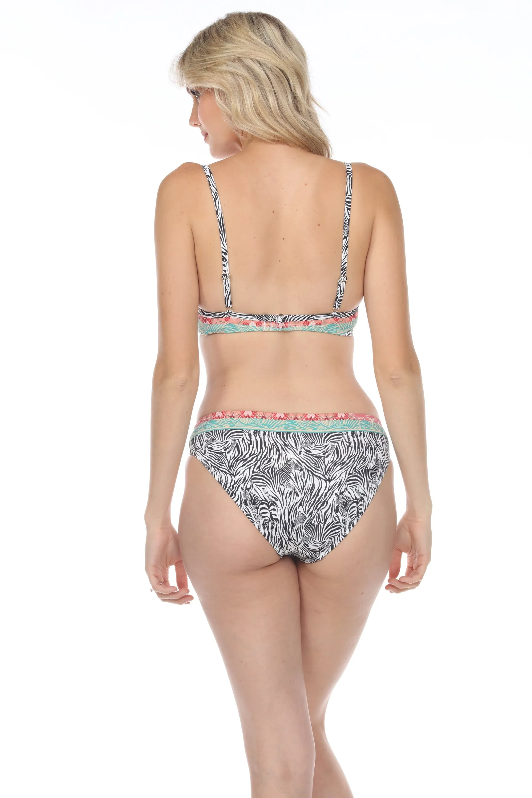 Johnny Was Zebra Twist Top Boho Chic CSW7422-M
