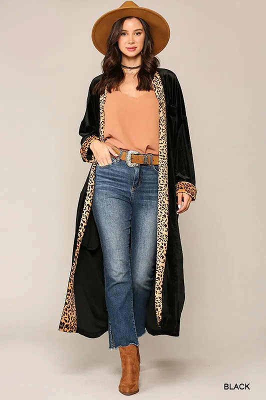 JUNGLE VELVET MAXI KIMONO