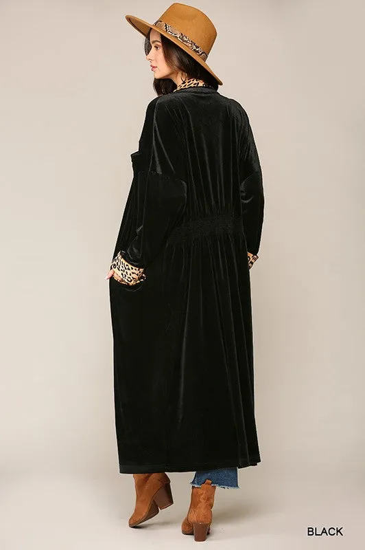 JUNGLE VELVET MAXI KIMONO