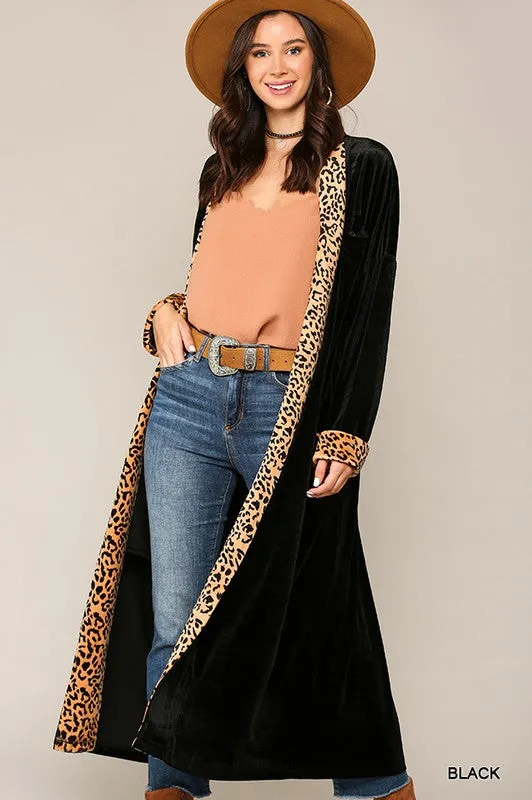 JUNGLE VELVET MAXI KIMONO