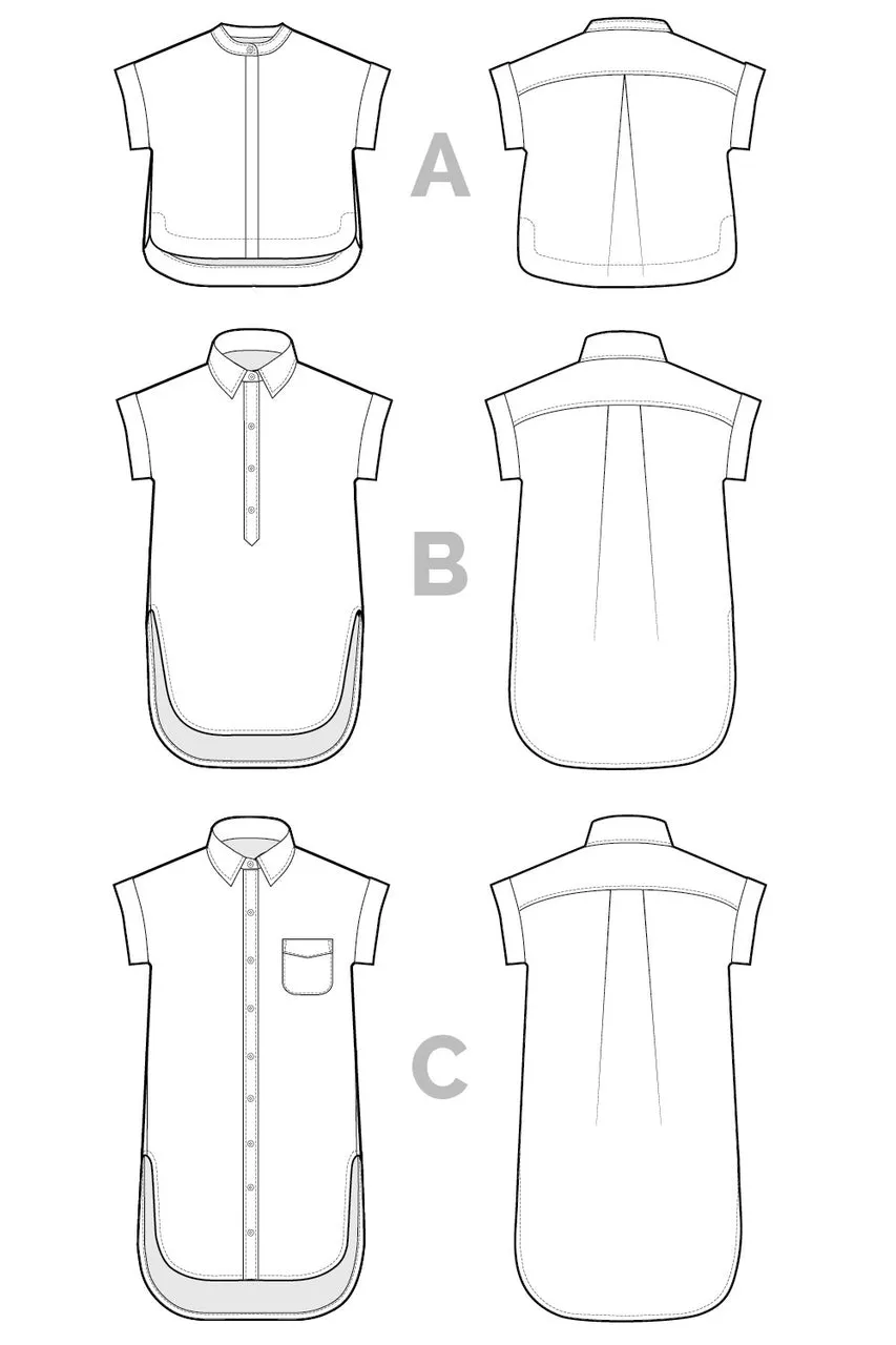 Kalle Shirt & Shirtdress pattern- Closet Core