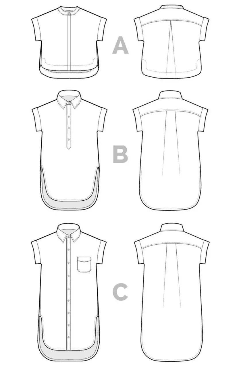 Kalle Shirt and Dress Pattern by Closet Core Patterns