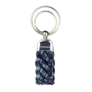 LEATHER KEY RING NAVY