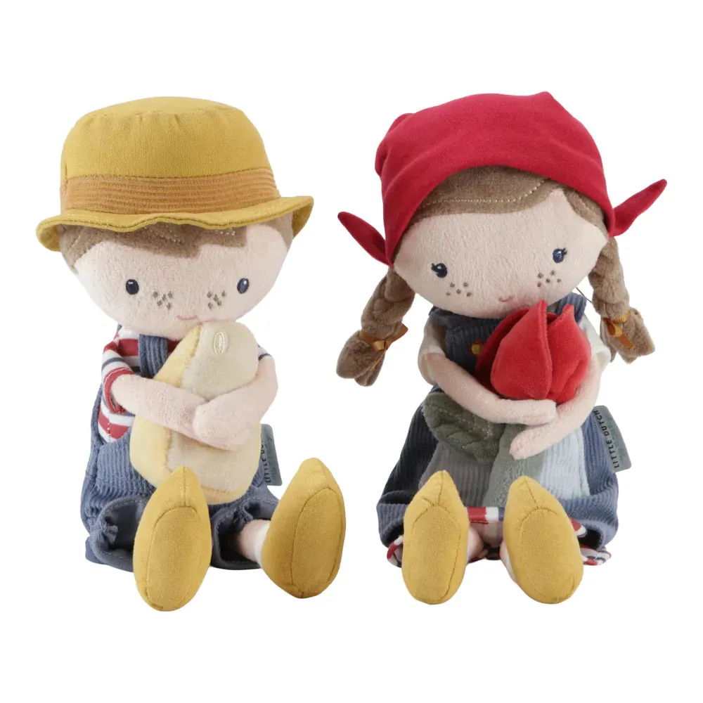 Little Dutch Little Farm - Cuddle Doll - Farmer Rosa With Tulip