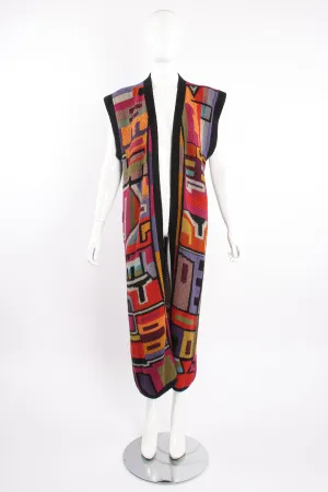 Long Knit Sweater Duster Vest