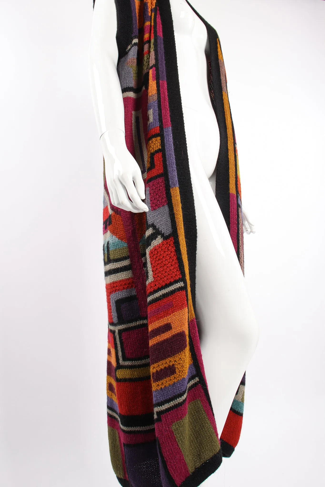 Long Knit Sweater Duster Vest